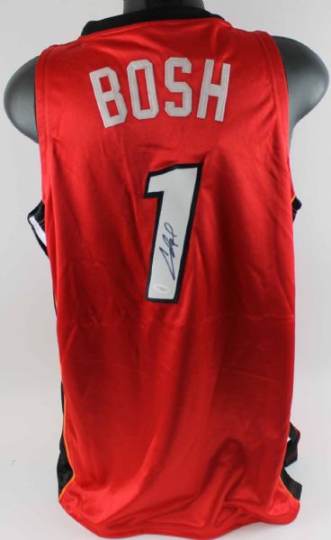 Chris Bosh Signed Miami Heat Pro Model Basketball Jersey (JSA)