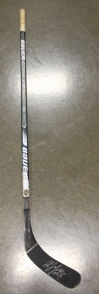 Ruslan Salei Game Used & Signed Hockey Stick (Anaheim Ducks, deceased)