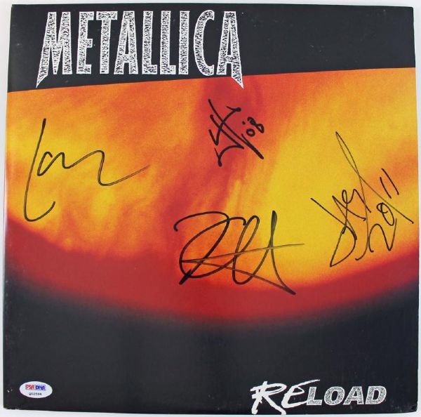 Metallica Group Signed Record Album: "Re-Load" (PSA/DNA)