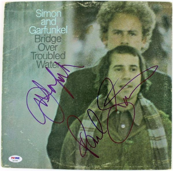 Simon & Garfunkel Signed Album: "Bridge Over Troubled Water" (PSA/DNA)
