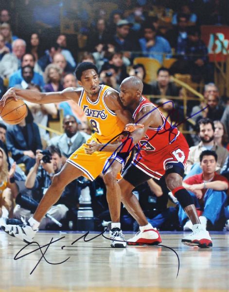 Michael Jordan & Kobe Bryant Signed 11" x 14" Color Photo