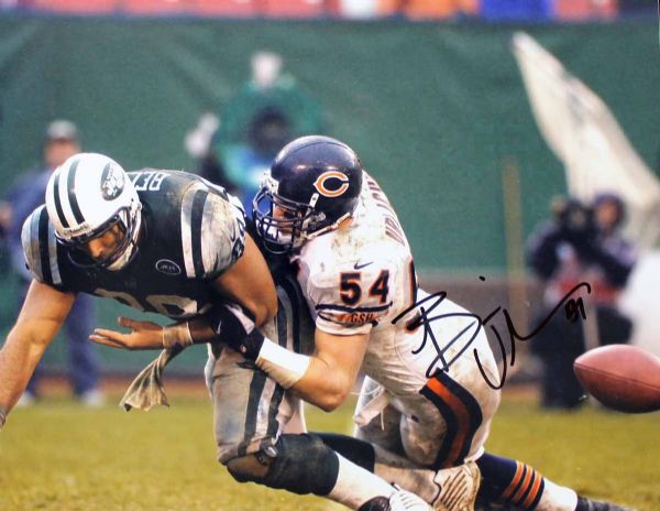 Brian Urlacher Signed 11" x 14" Color Photo