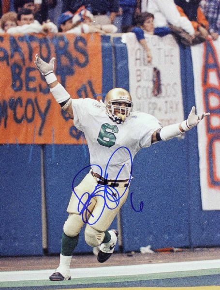 Jerome Bettis Signed 11" x 14" Color Photo (Notre Dame)