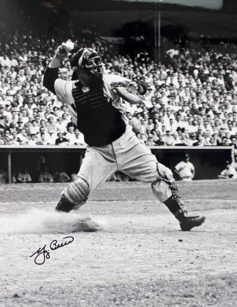 Yogi Berra Signed 11" x 14" B&W Photo