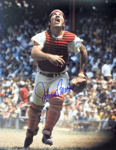 Johnny Bench Signed 11" x 14" Color Photo