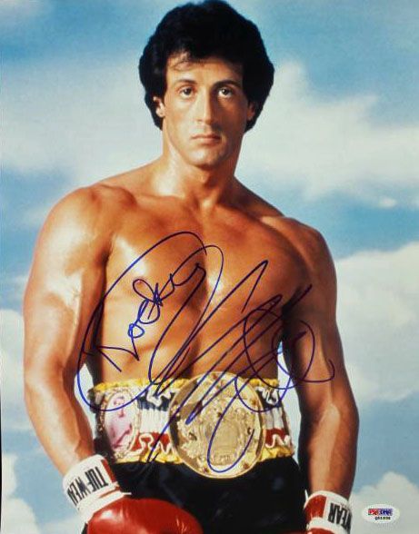 Sylvester Stallone Signed 11" x 14" Color Photo with "Rocky" Inscription (PSA/DNA)