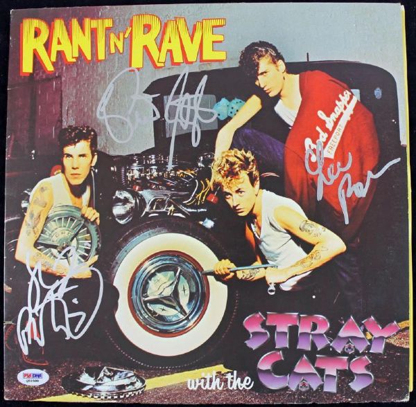 The Stray Cats Group Signed Record Album: "Rant N Rave" (PSA/DNA)