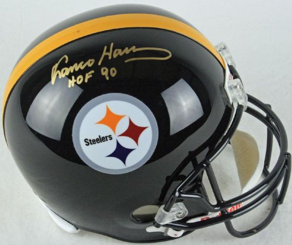Franco Harris Signed Steelers Full Sized Helmet with "HOF 90" Inscription (PSA/DNA)