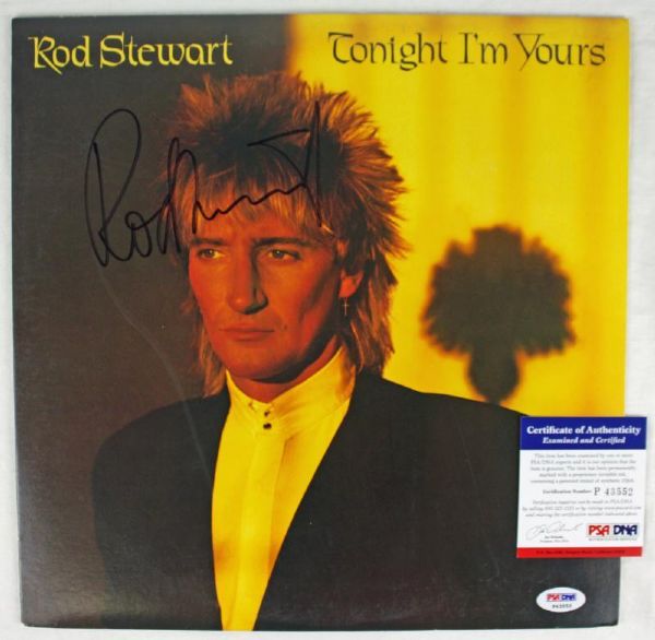 Rod Stewart Signed Record Album: "Tonight Im Yours" (PSA/DNA)