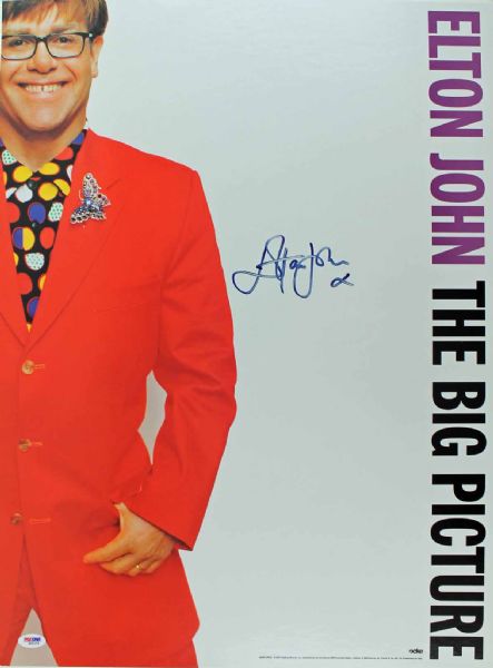 Elton John Signed 18" x 24" Promo Poster for "The Big Picture" (PSA/DNA)
