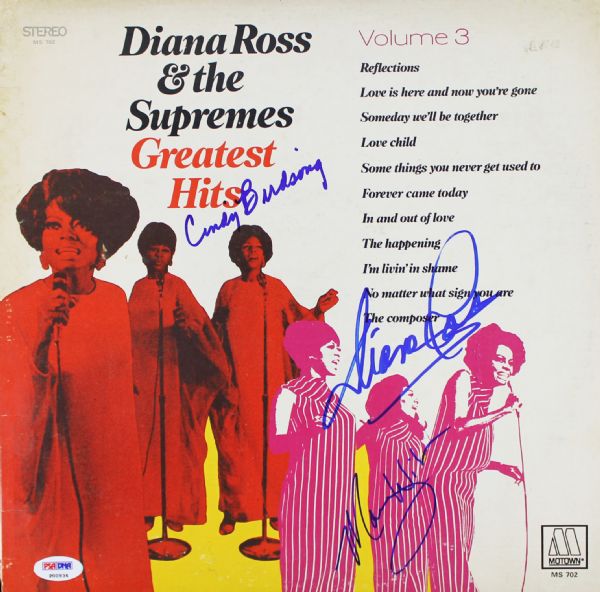 Diana Ross & The Supremes Rare Signed "Greatest Hits" Album (Epperson/REAL & PSA/DNA)