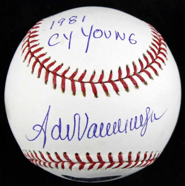 Fernando Valenzuela Signed OML Baseball with "1981 Cy Young" Inscription (UDA)