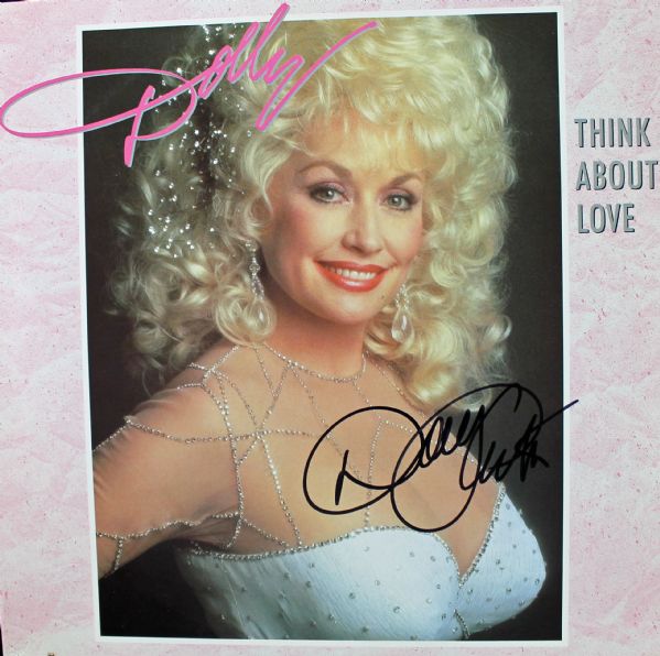 Dolly Parton Signed Record Album: "Think About Love"