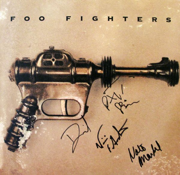 The Foo Fighters Rare Signed Debut Album with Original Members (4 Sigs)(Epperson/REAL)