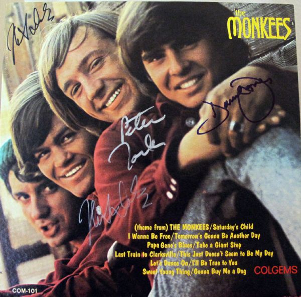 The Monkees Group Signed Record Album w/Micky, Davy & Peter (PSA/DNA)