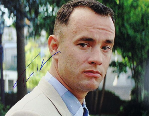 Tom Hanks Signed 11" x 14" Color Photo as "Forrest Gump"