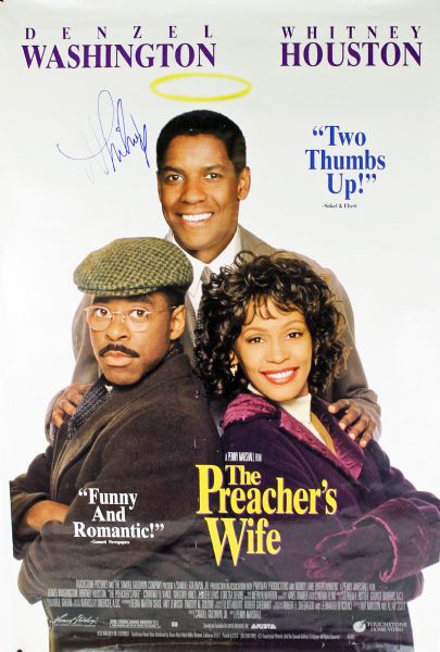 Whitney Houston In-Person Signed Movie Poster for "The Preachers Wife" (PSA/DNA)
