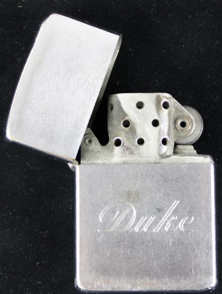 John Wayne Personally Owned & Worn "Duke" Engraved Zippo Lighter