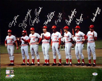 The Big Red Machine Signed 16" x 20" Color Photo (8)(PSA/DNA)