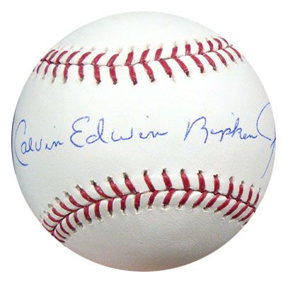 Cal Ripken Jr. Signed OML Baseball with Rare "Calvin Edwin Ripken Jr." Full Name Autograph (PSA/DNA)