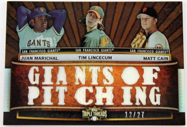 2011 Topps Triple Threads Giants of Pitching Game Used Jersey Card #12/27 (NM-MT+)