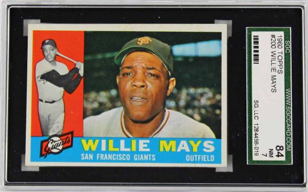 1960 Topps Willie Mays #200 - SGC Graded 84 (NM 7)