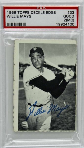 1969 Topps Deckle Edge Willie Mays #33 - PSA Graded GOOD 2