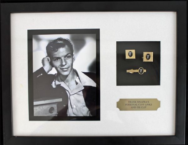 Frank Sinatra Personally Owned & Worn Cufflinks and Tie Clip (ex. Joe Franklin Collection)