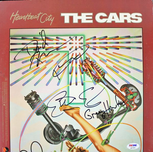 The Cars Group Signed Record Album: "Heartbeat City" (PSA/DNA)