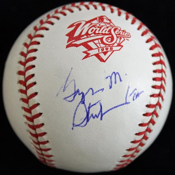 Lot Detail - George Steinbrenner Signed 1998 World Series Baseball (PSA ...