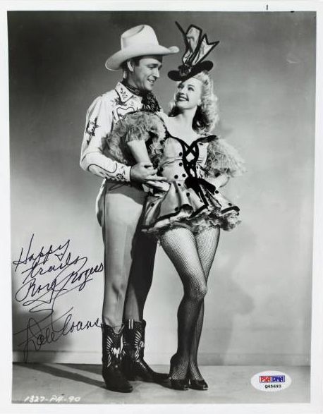 Roy Rogers & Dale Evans Signed 8" x 10" B&W Photo (PSA/DNA)