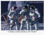 Apollo 12 Crew Signed 8" x 10" Color Print with Bean, Conrad & Gordon (PSA/DNA)