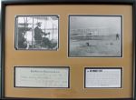 Orville Wright Signed Bank Check in Custom Framed Display (PSA/DNA)