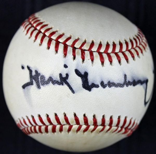 Hank Greenberg Single Signed ONL Baseball (PSA/DNA)