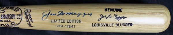 Joe DiMaggio Signed Ltd. Ed. (128/1941) H&B Pro Model Baseball Bat (PSA/DNA)