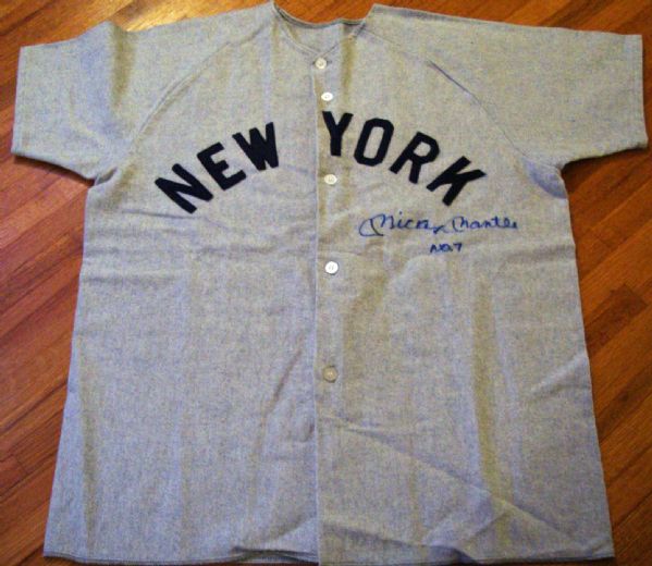 Mickey Mantle Signed New York Yankees Vintage Style Jersey w/"No. 7" Inscription (JSA)