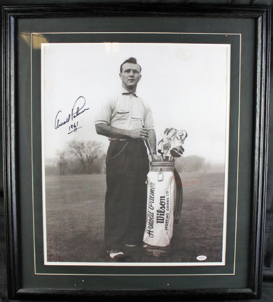 Arnold Palmer Signed & Framed 18" x 24" Canvas Print with "1961" Inscription (JSA)