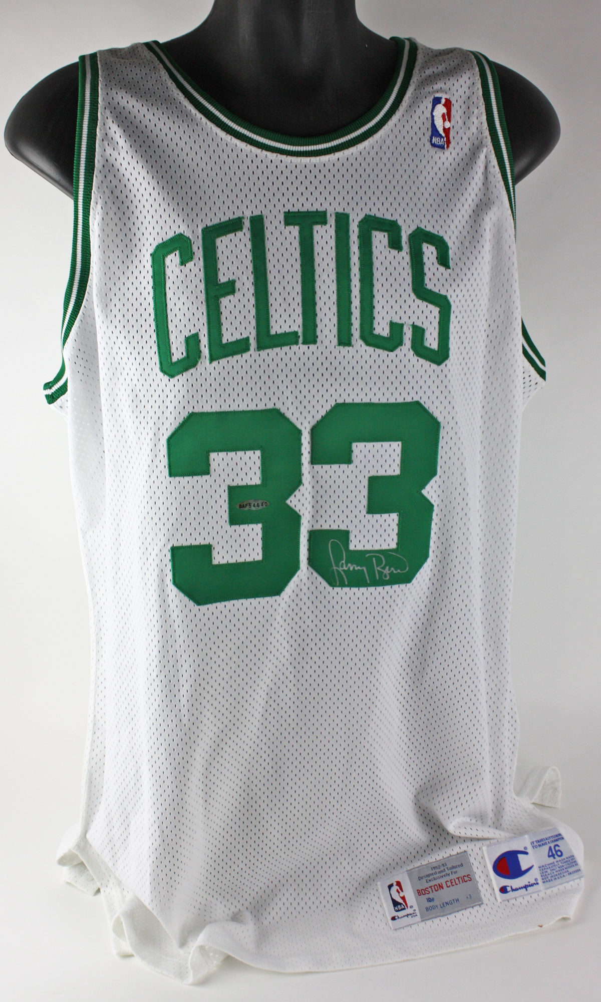 Lot Detail - Larry Bird Rare Signed Boston Celtics Pro Cut Jersey (UDA)