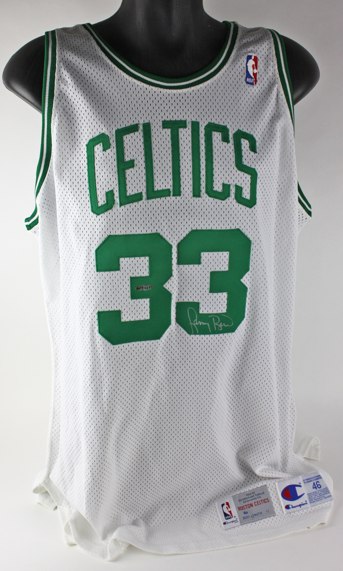 Lot Detail - Larry Bird Rare Signed Boston Celtics Pro Cut Jersey