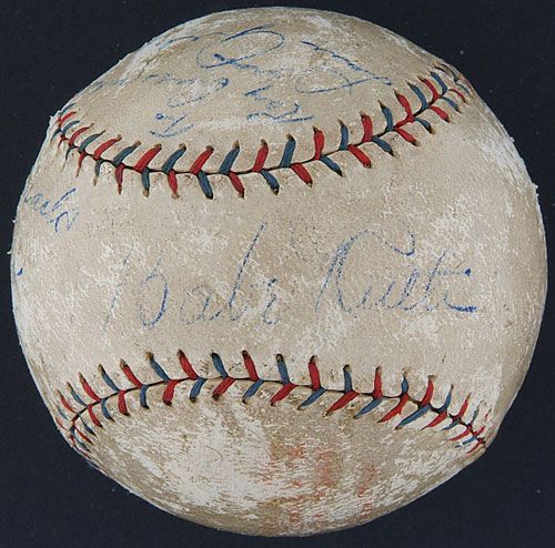 c.1927 Babe Ruth & Lou Gehrig Signed OAL Baseball (Johnson) from Barnstorming Tour (JSA)