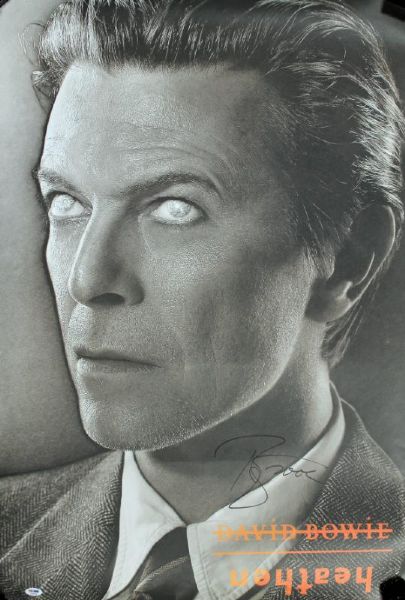 David Bowie Rare Signed 24" x 36" Promo Poster for "Heathen" Album (PSA/DNA)