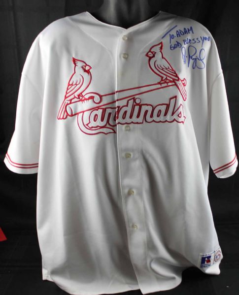 Albert Pujols Signed & Inscribed Cardinals Pro Model Jersey (JSA)