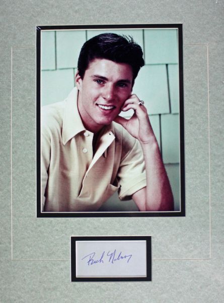 Ricky Nelson Vintage Ink Signature in Matted Display