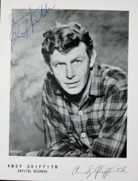 Andy Griffith Signed Vintage 4" x 5" Capital Records Publicity Photo