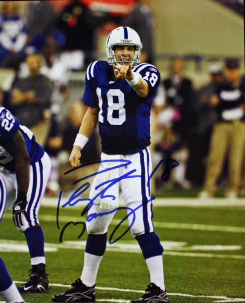 Peyton Manning Signed 8" x 10" Color Photo (Colts)