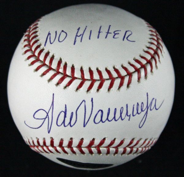 Fernando Valenzuela Signed OML Baseball with "No Hitter" Inscription (UDA)