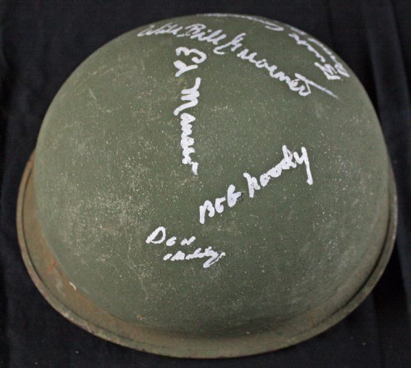 WWII: "Band of Brothers" War Heroes Signed Army Helmet