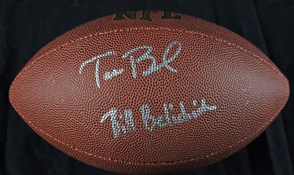 Tom Brady & Bill Belichick Signed NFL Composite Model Football 