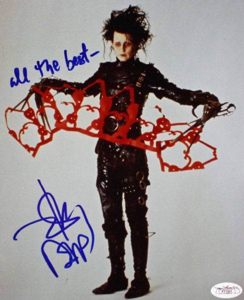 Johnny Depp Superb Signed 8" x 10" Color Photo as "Edward Scissorhands" (JSA)