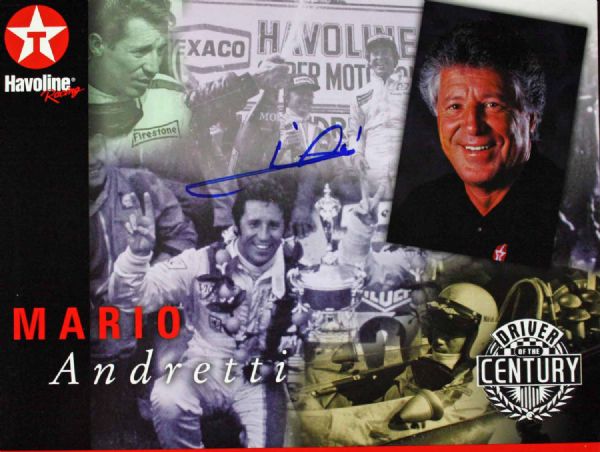 Mario & Michael Andretti Signed 8.5" x 11" Promotional Photos (2)